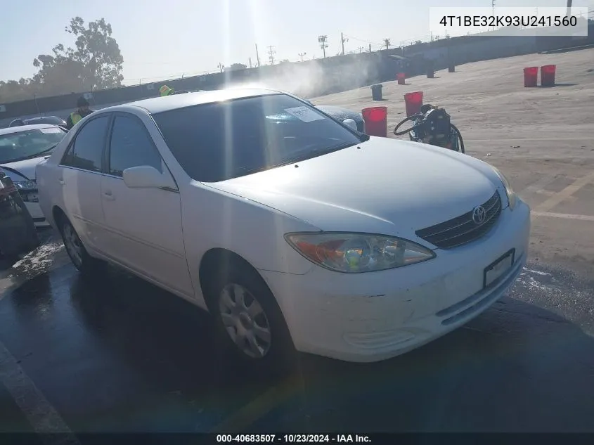 2003 Toyota Camry Le VIN: 4T1BE32K93U241560 Lot: 40683507