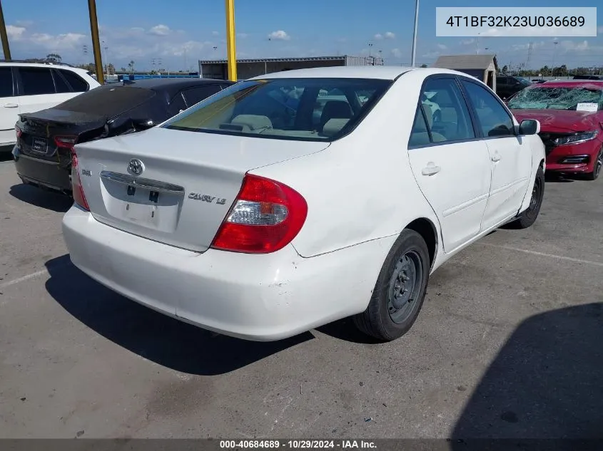 4T1BF32K23U036689 2003 Toyota Camry Le V6