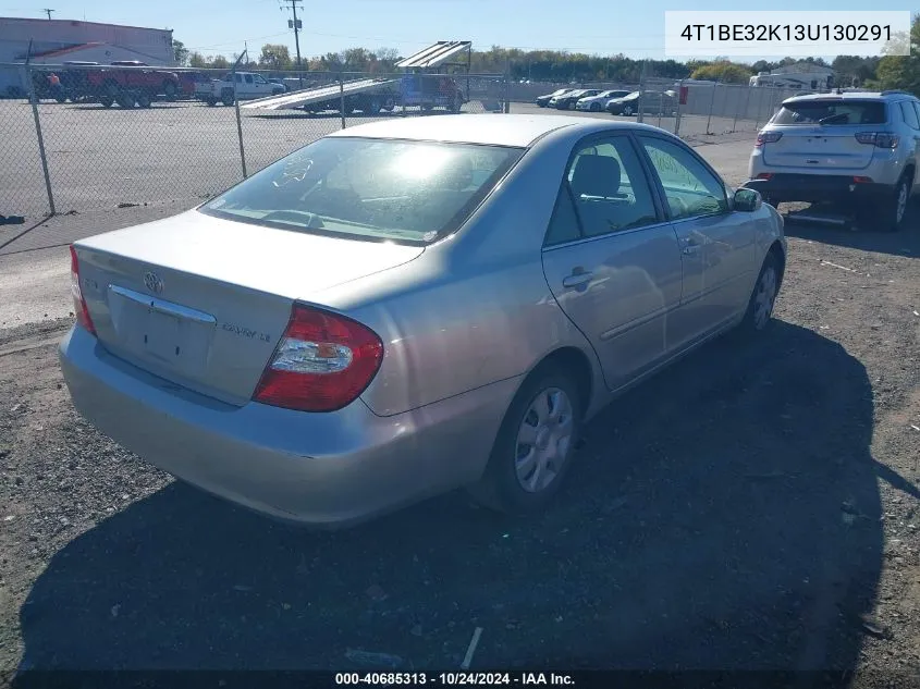 2003 Toyota Camry Le VIN: 4T1BE32K13U130291 Lot: 40685313