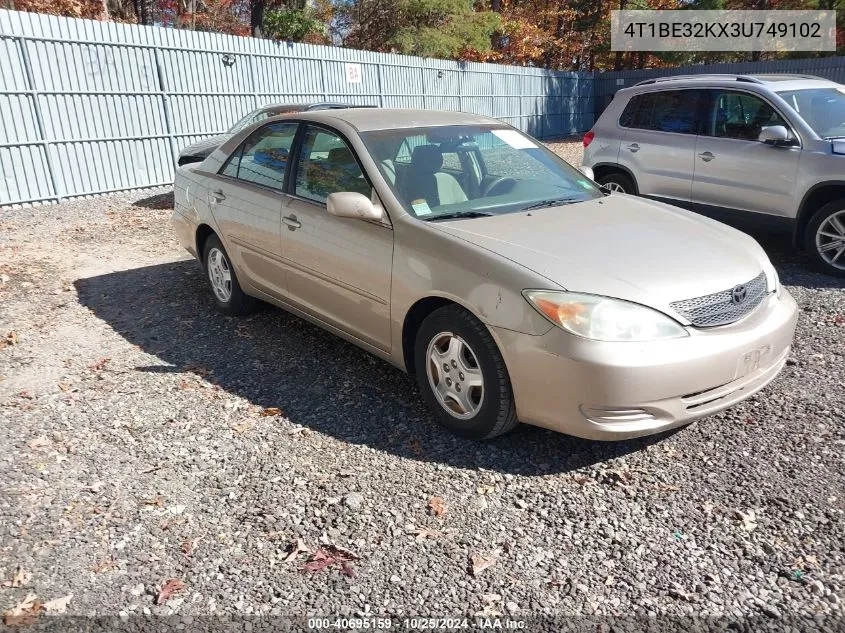 2003 Toyota Camry Le VIN: 4T1BE32KX3U749102 Lot: 40695159