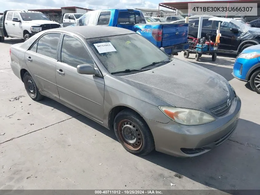 2003 Toyota Camry Le VIN: 4T1BE30K33U666307 Lot: 40711012