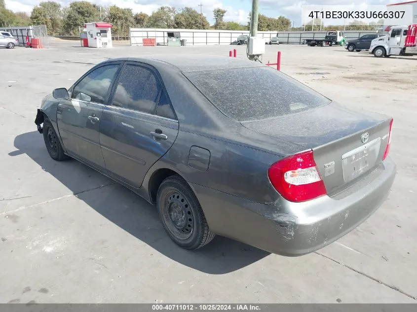 2003 Toyota Camry Le VIN: 4T1BE30K33U666307 Lot: 40711012