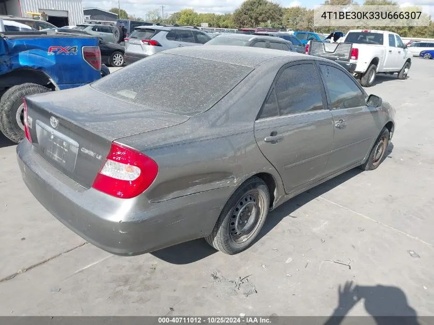 2003 Toyota Camry Le VIN: 4T1BE30K33U666307 Lot: 40711012