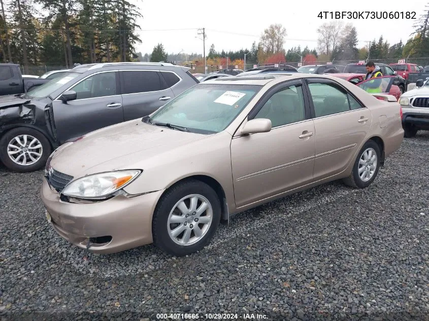 2003 Toyota Camry Xle V6 VIN: 4T1BF30K73U060182 Lot: 40716665