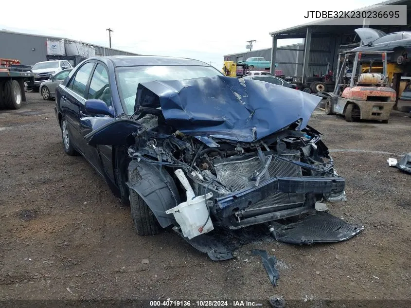 2003 Toyota Camry Le/Xle VIN: JTDBE32K230236695 Lot: 40719136