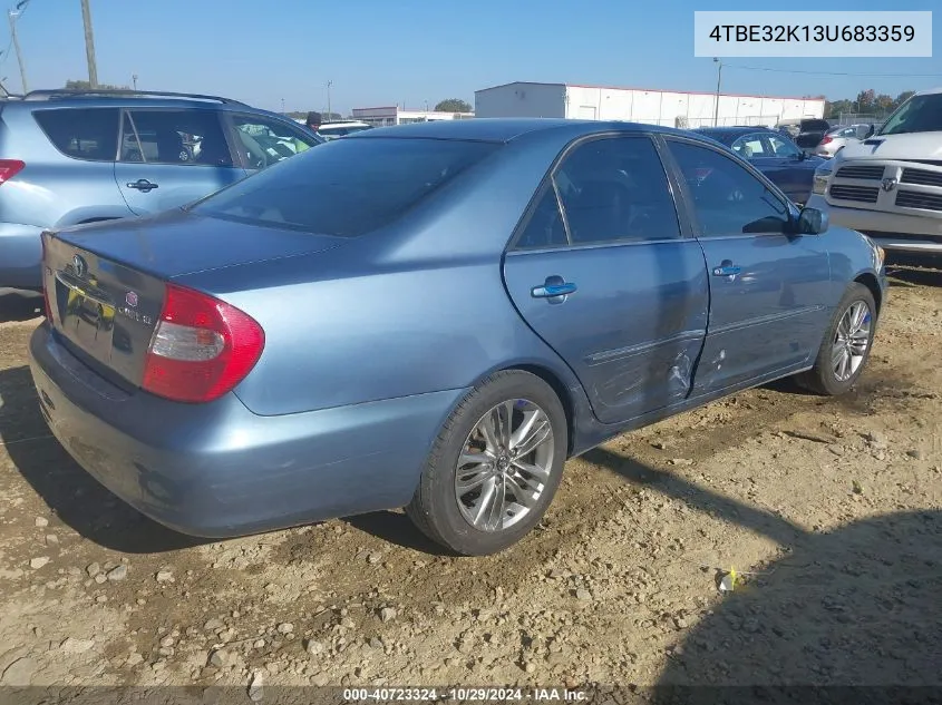 2003 Toyota Camry Xle VIN: 4TBE32K13U683359 Lot: 40723324