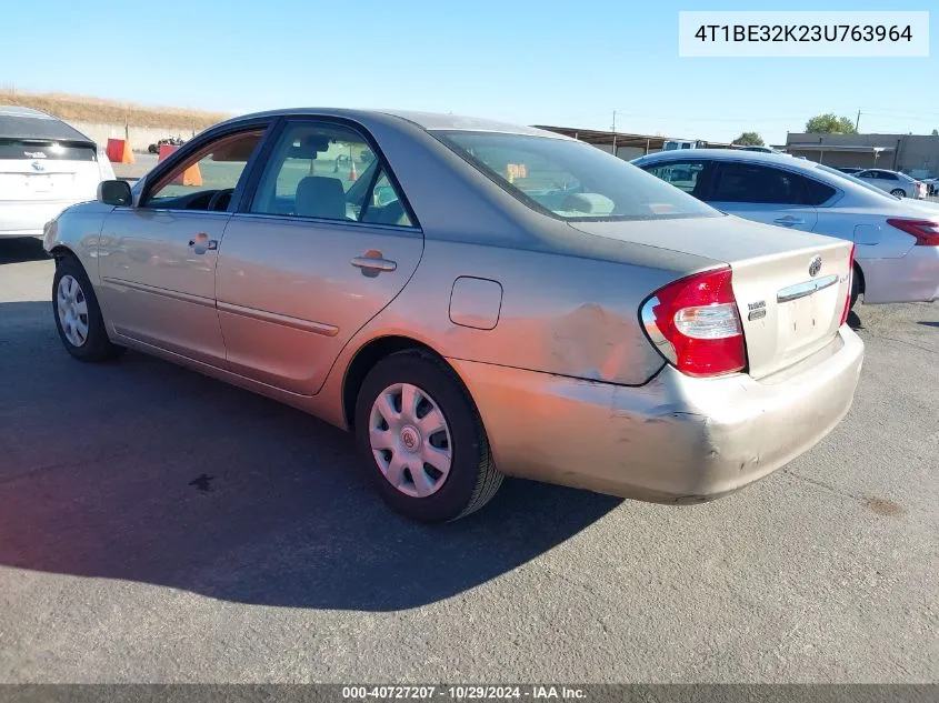 2003 Toyota Camry Le VIN: 4T1BE32K23U763964 Lot: 40727207