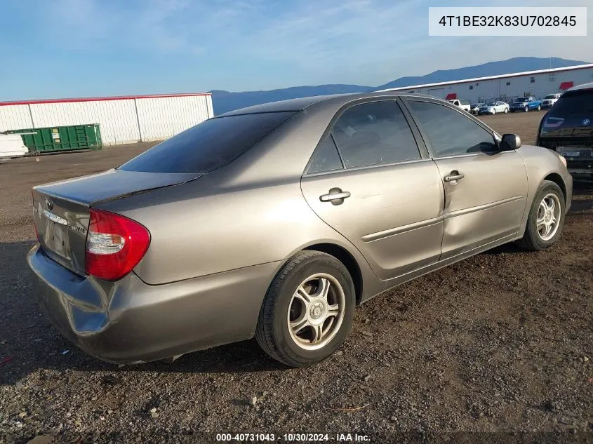 2003 Toyota Camry Le VIN: 4T1BE32K83U702845 Lot: 40731043