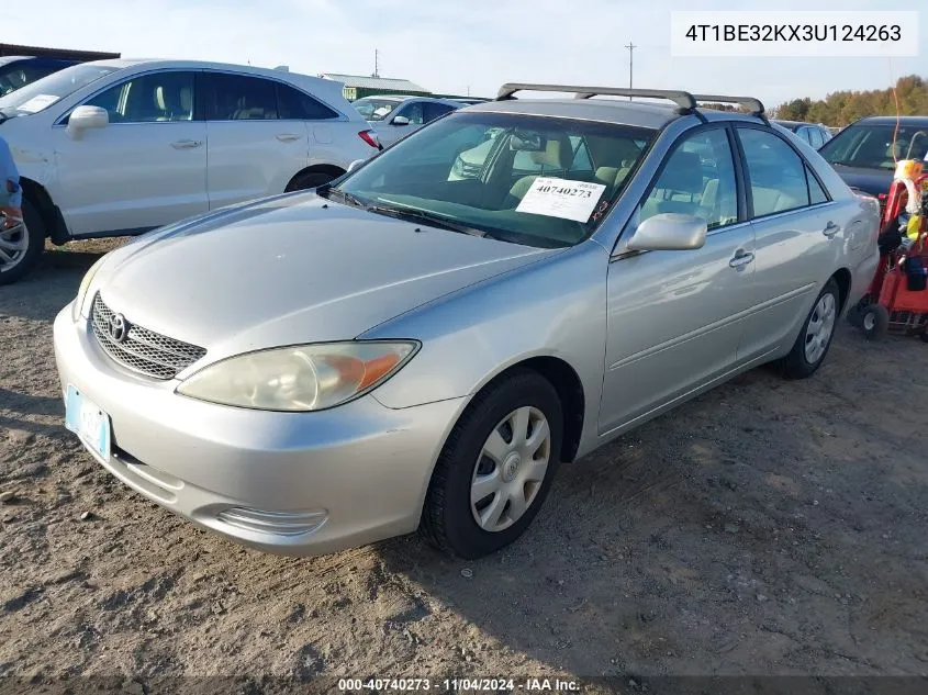 2003 Toyota Camry Le VIN: 4T1BE32KX3U124263 Lot: 40740273