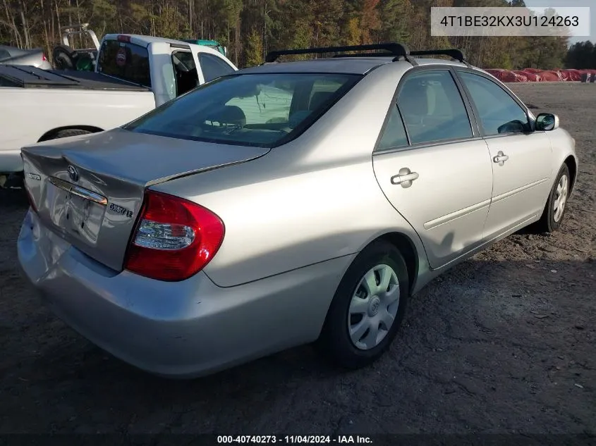 2003 Toyota Camry Le VIN: 4T1BE32KX3U124263 Lot: 40740273