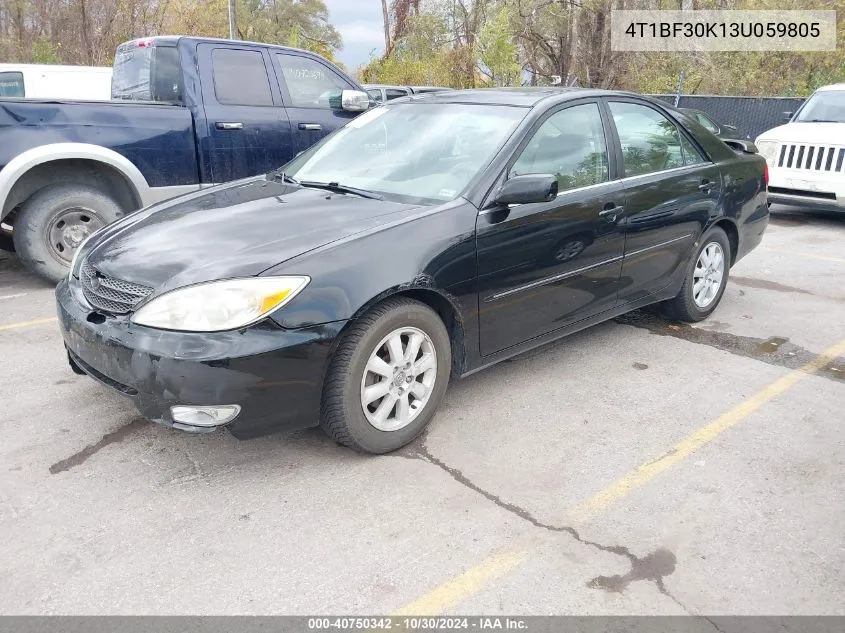 2003 Toyota Camry Xle V6 VIN: 4T1BF30K13U059805 Lot: 40750342