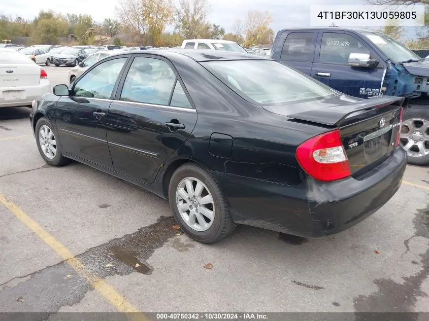 2003 Toyota Camry Xle V6 VIN: 4T1BF30K13U059805 Lot: 40750342