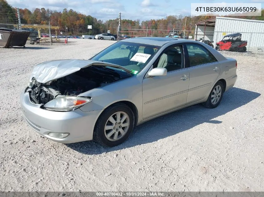 2003 Toyota Camry Xle VIN: 4T1BE30K63U665099 Lot: 40750432