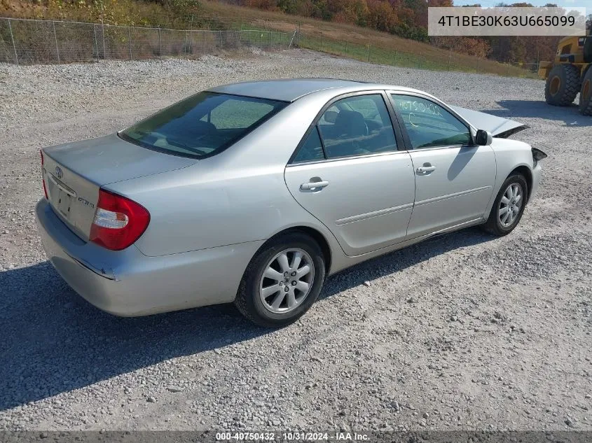 2003 Toyota Camry Xle VIN: 4T1BE30K63U665099 Lot: 40750432