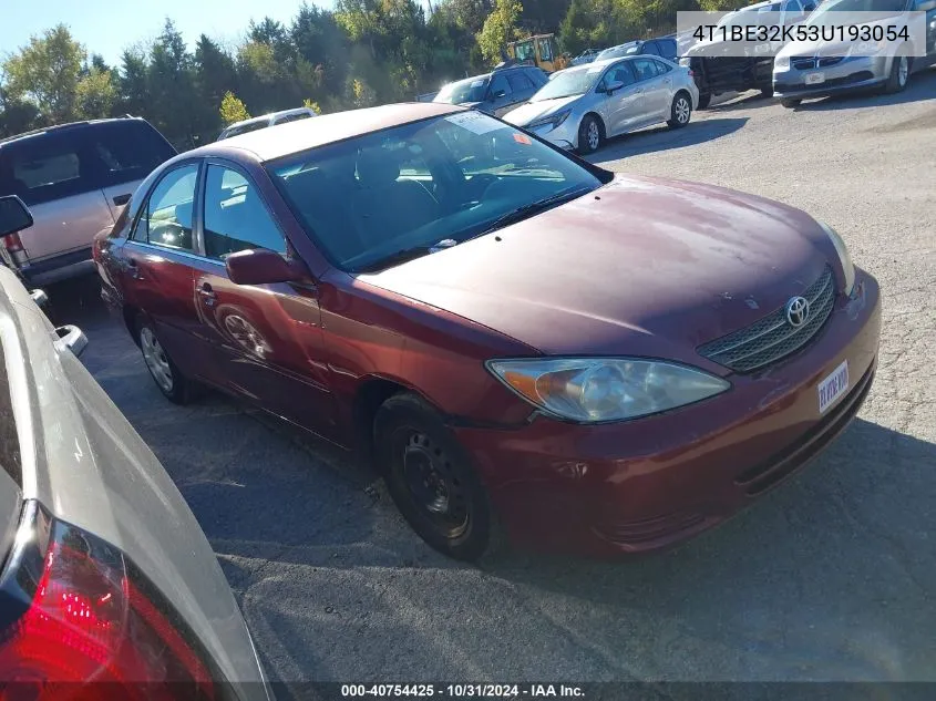 2003 Toyota Camry Le VIN: 4T1BE32K53U193054 Lot: 40754425