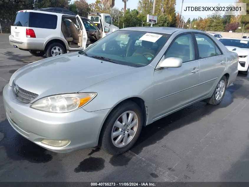 2003 Toyota Camry Le/Se/Xle VIN: JTDBE30KX30239301 Lot: 40755273