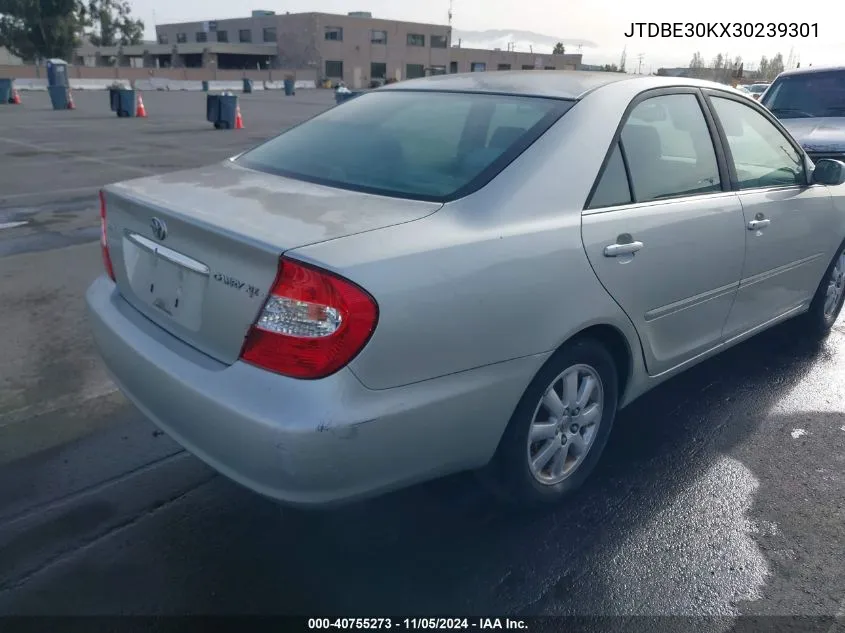 2003 Toyota Camry Le/Se/Xle VIN: JTDBE30KX30239301 Lot: 40755273