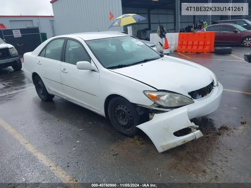 2003 Toyota Camry Xle VIN: 4T1BE32K33U141261 Lot: 40760980