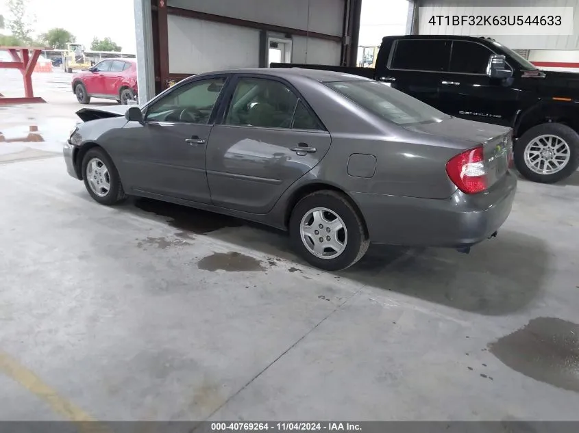 2003 Toyota Camry Le V6 VIN: 4T1BF32K63U544633 Lot: 40769264