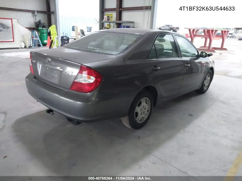 2003 Toyota Camry Le V6 VIN: 4T1BF32K63U544633 Lot: 40769264