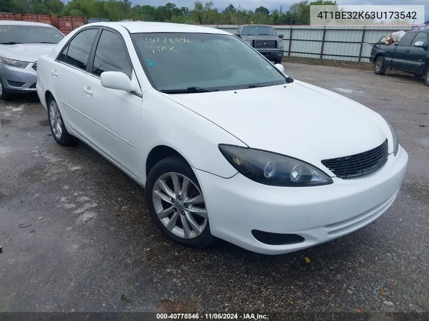 2003 Toyota Camry Le VIN: 4T1BE32K63U173542 Lot: 40778546