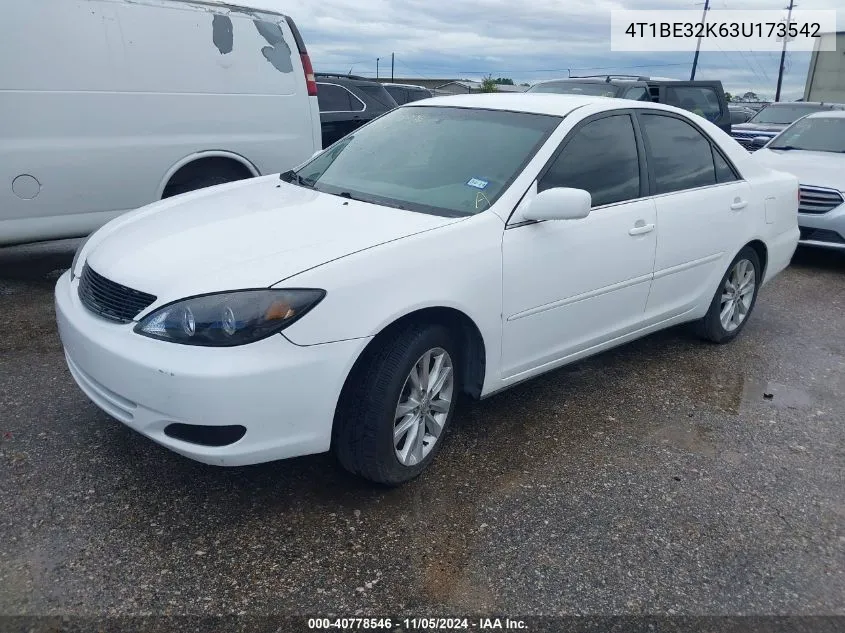 2003 Toyota Camry Le VIN: 4T1BE32K63U173542 Lot: 40778546