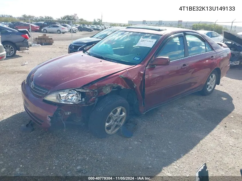 2003 Toyota Camry Le VIN: 4T1BE32K13U149133 Lot: 40779304