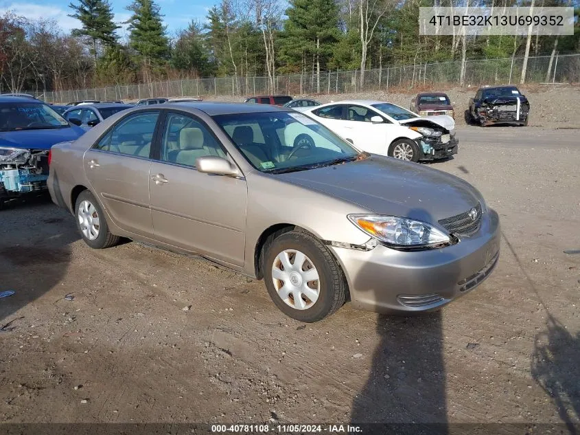 2003 Toyota Camry Le VIN: 4T1BE32K13U699352 Lot: 40781108