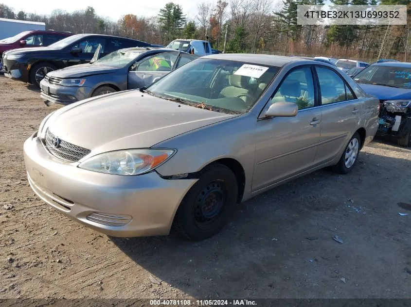 2003 Toyota Camry Le VIN: 4T1BE32K13U699352 Lot: 40781108