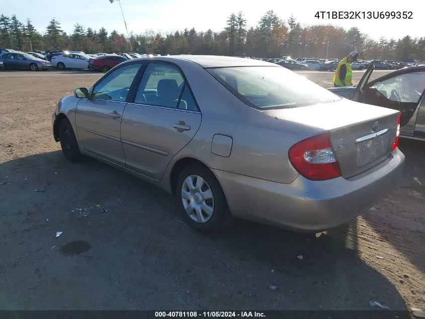 2003 Toyota Camry Le VIN: 4T1BE32K13U699352 Lot: 40781108