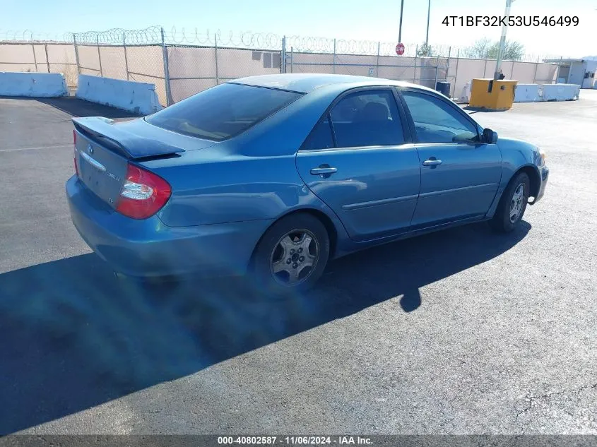 2003 Toyota Camry Le V6 VIN: 4T1BF32K53U546499 Lot: 40802587