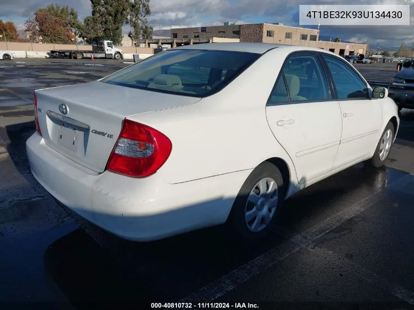 2003 Toyota Camry Le VIN: 4T1BE32K93U134430 Lot: 40810732