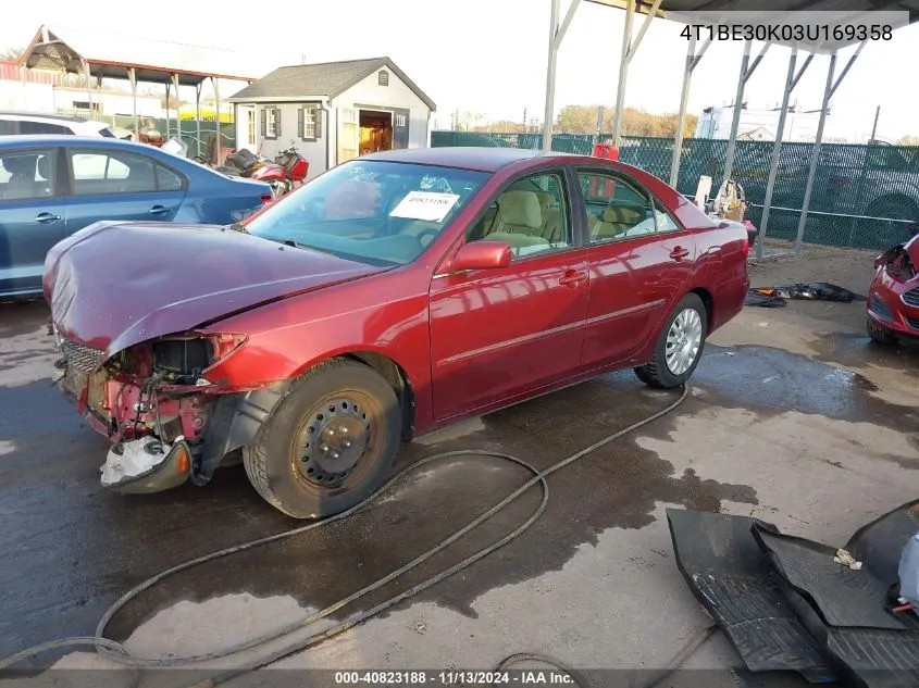 2003 Toyota Camry Xle VIN: 4T1BE30K03U169358 Lot: 40823188