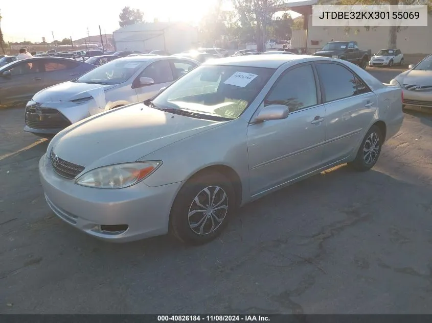 2003 Toyota Camry Le VIN: JTDBE32KX30155069 Lot: 40826184