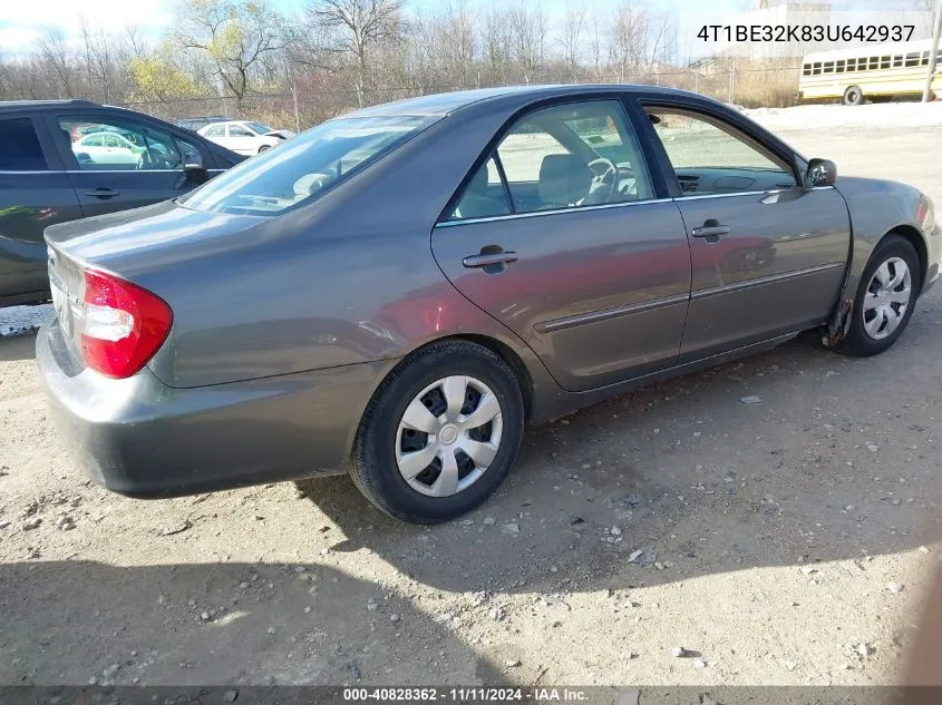 2003 Toyota Camry Xle VIN: 4T1BE32K83U642937 Lot: 40828362