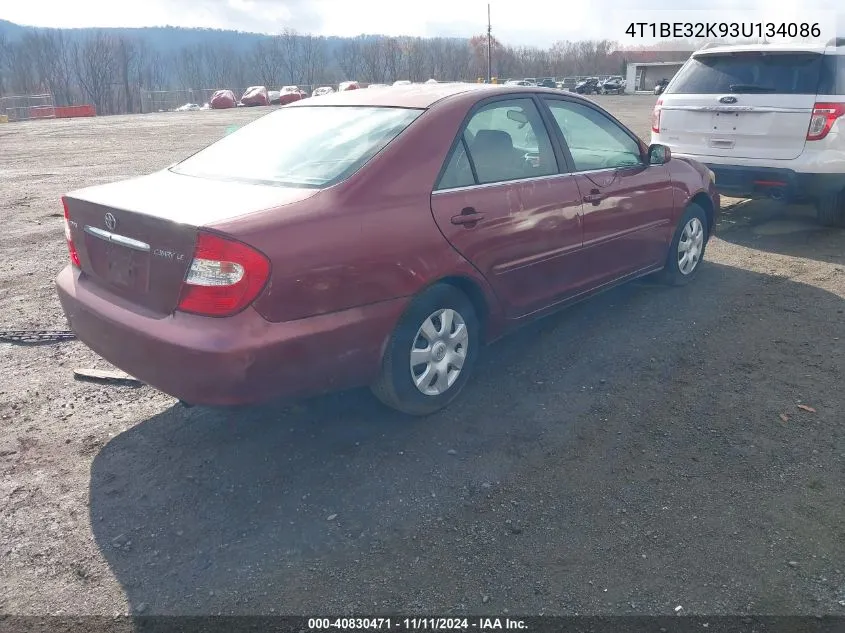 2003 Toyota Camry Le VIN: 4T1BE32K93U134086 Lot: 40830471