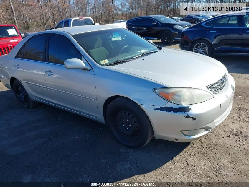 2003 Toyota Camry Xle VIN: 4T1BE30K13U160068 Lot: 40838357