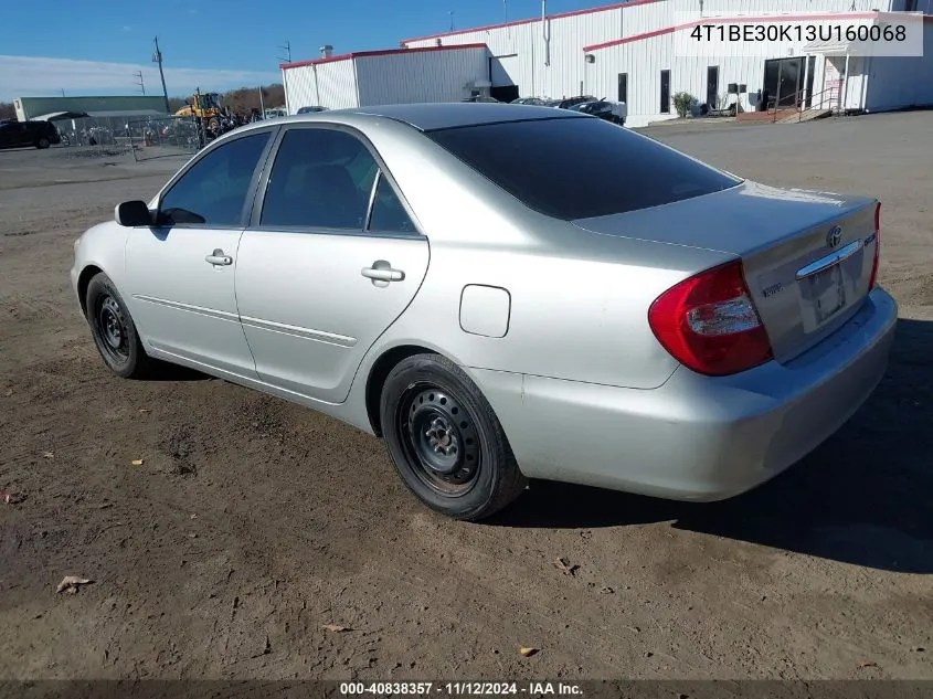 2003 Toyota Camry Xle VIN: 4T1BE30K13U160068 Lot: 40838357