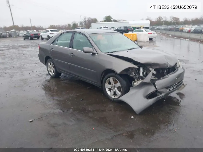 2003 Toyota Camry Xle VIN: 4T1BE32K53U652079 Lot: 40840274