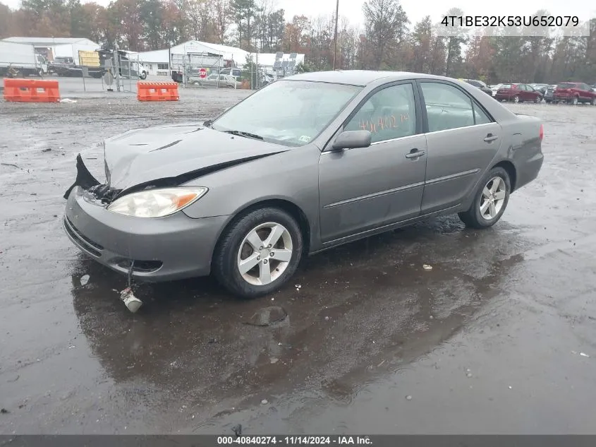 2003 Toyota Camry Xle VIN: 4T1BE32K53U652079 Lot: 40840274