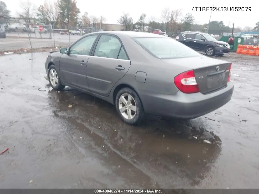 2003 Toyota Camry Xle VIN: 4T1BE32K53U652079 Lot: 40840274