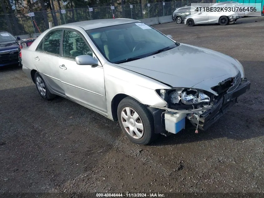 2003 Toyota Camry Le VIN: 4T1BE32K93U766456 Lot: 40848444