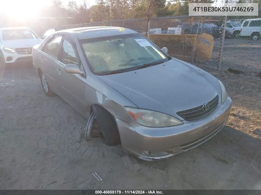 2003 Toyota Camry Xle VIN: 4T1BE30K53U746269 Lot: 40855179