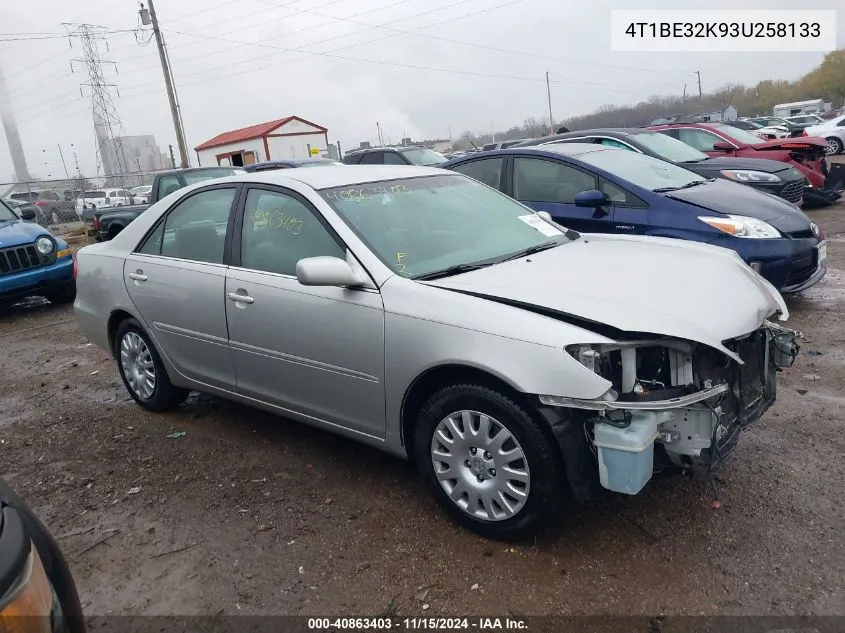 2003 Toyota Camry Xle VIN: 4T1BE32K93U258133 Lot: 40863403