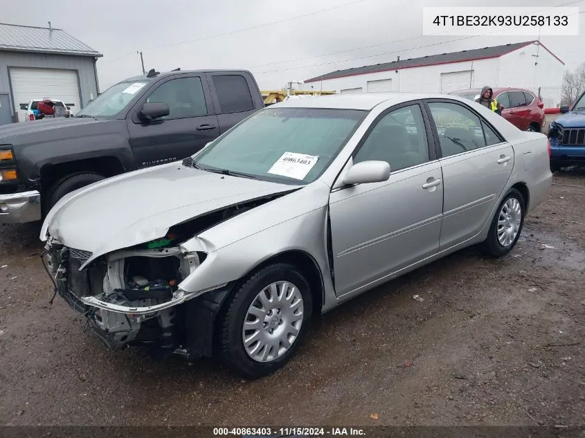 2003 Toyota Camry Xle VIN: 4T1BE32K93U258133 Lot: 40863403