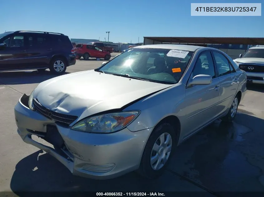 2003 Toyota Camry Le VIN: 4T1BE32K83U725347 Lot: 40866352