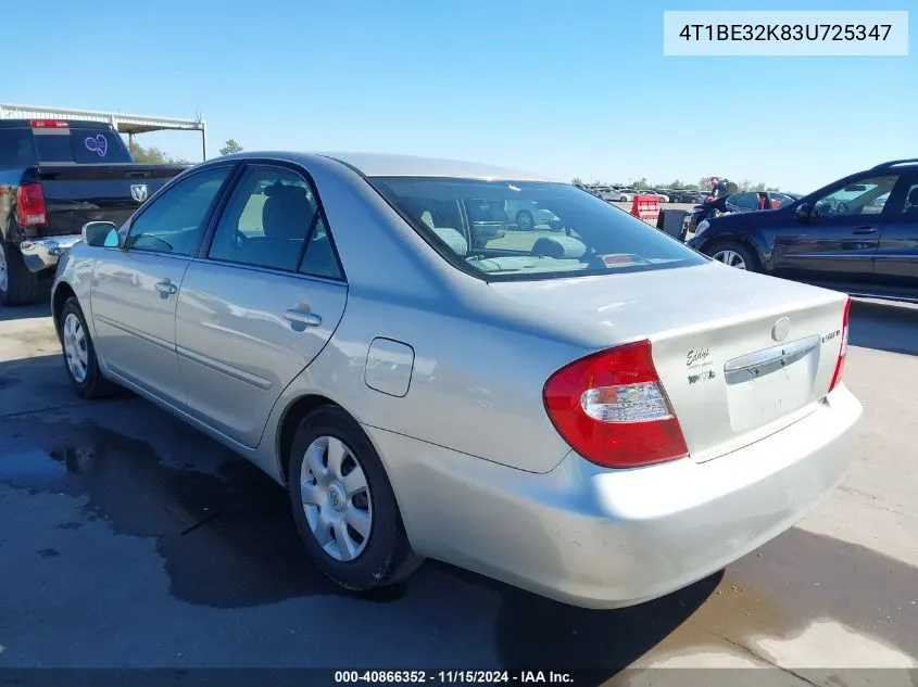 2003 Toyota Camry Le VIN: 4T1BE32K83U725347 Lot: 40866352