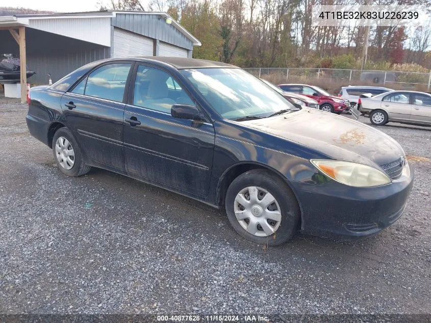 2003 Toyota Camry Le VIN: 4T1BE32K83U226239 Lot: 40877628