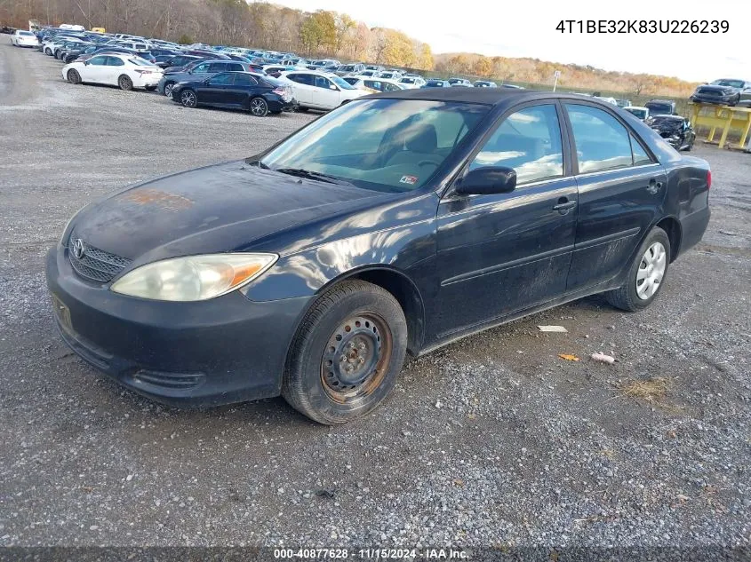 2003 Toyota Camry Le VIN: 4T1BE32K83U226239 Lot: 40877628