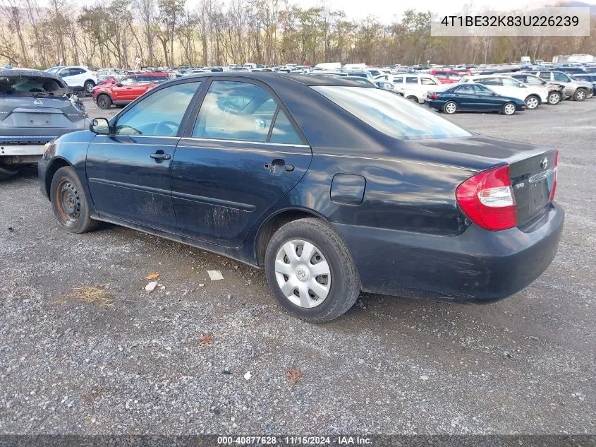 2003 Toyota Camry Le VIN: 4T1BE32K83U226239 Lot: 40877628